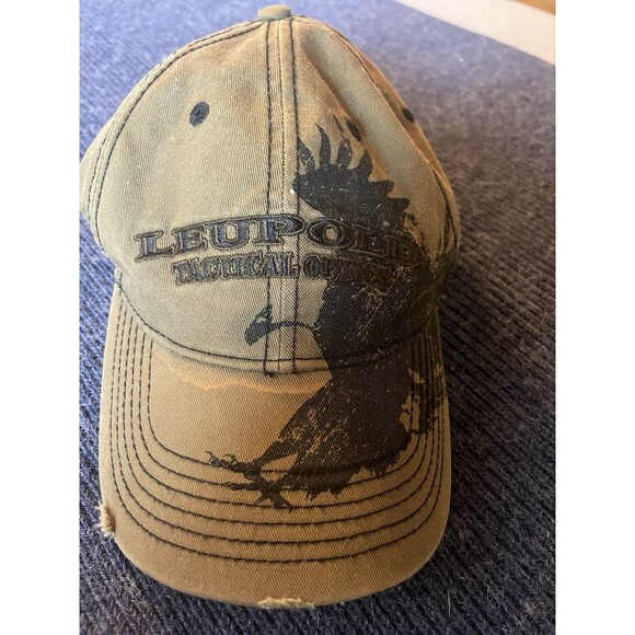 Leupold Logo Embroidered Distressed  Ball Cap Hat - Picture 1 of 6